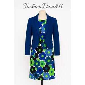 Work-to-Weekend Set –The Limited Blue Blazer & Jude Connally Floral Dress XS NWT